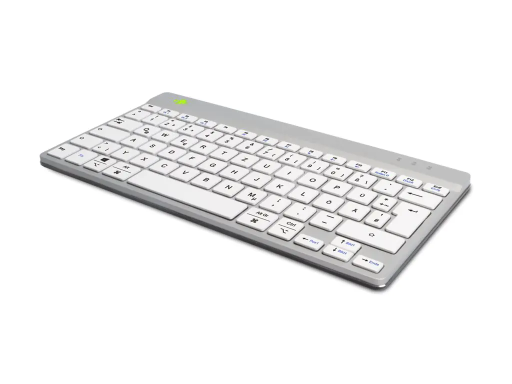 R-Go Ergonomische Tastatur Compact break - Tastatur - kabellos - Bluetooth 5.0 - QWERTZ - Deutsch - weiß