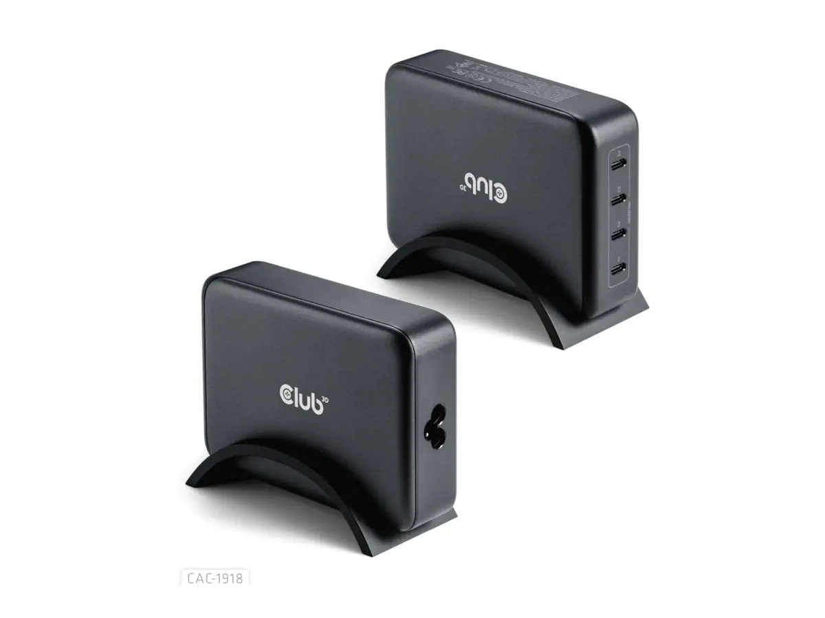 Club 3D - Netzteil - GaN-Technologie - 240 Watt - PD 3.1/PPS - 4 Ausgabeanschlussstellen (24 pin USB-C)
