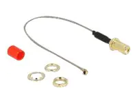 Delock - Antennenkabel - SMA Gefäß zu MHF/U.FL Stecker - 10 cm - Koax - Grau