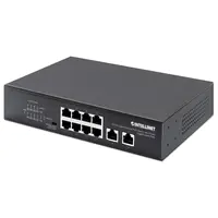 Intellinet 8-Port Gigabit Ethernet PoE+ Switch mit 2 RJ45 Uplink-Ports IEEE 802.3at/af - Switch - 1 Gbps