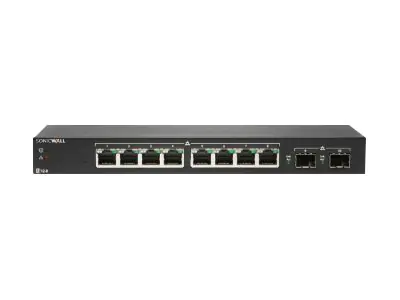 SonicWALL Switch SWS12-8 - Switch - managed - 8 x 10/100/1000 + 2 x Gigabit SFP - Desktop