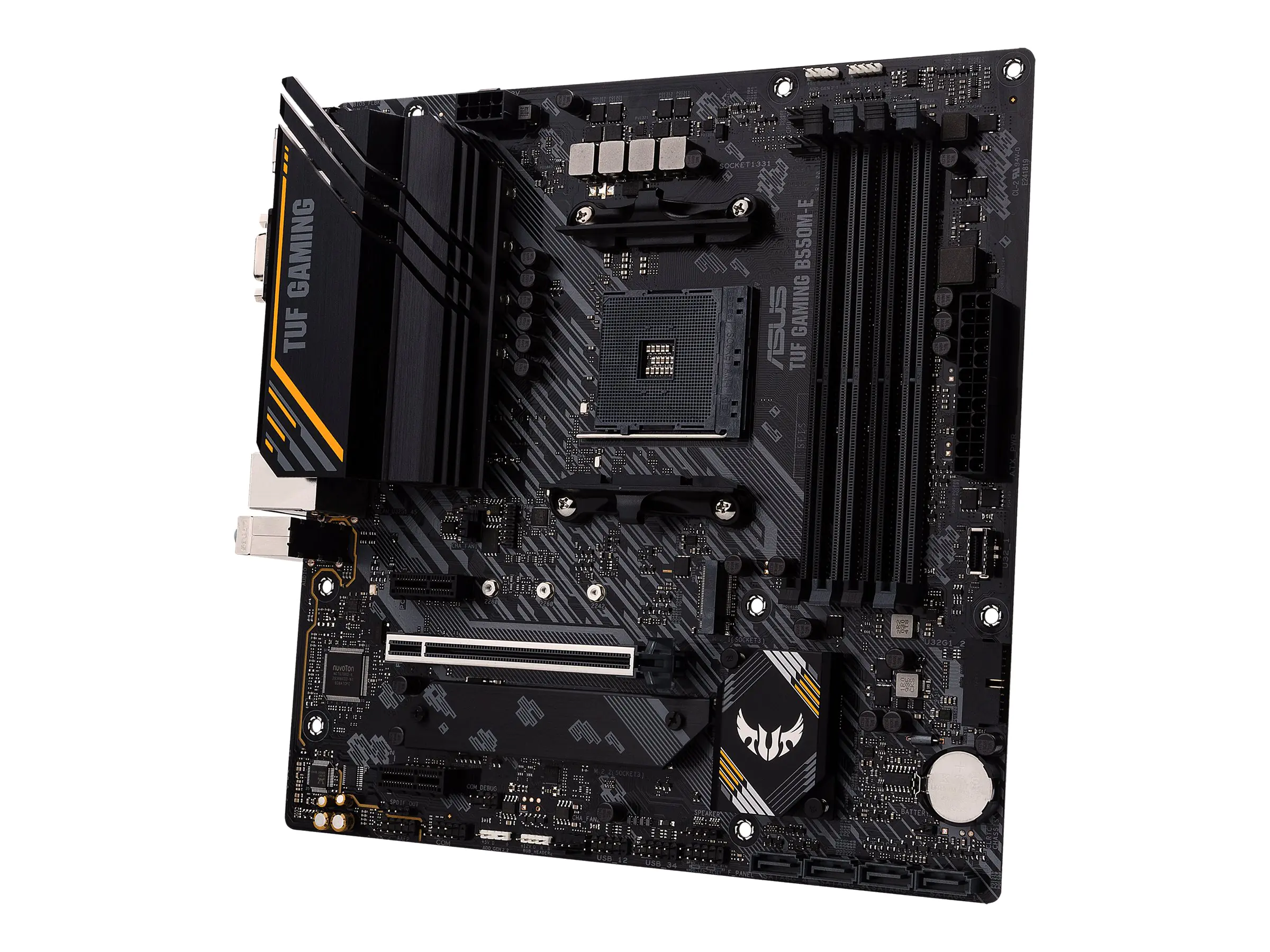 ASUS TUF GAMING B550M-E - Motherboard - micro ATX - Socket AM4 - AMD B550 Chipsatz - USB-C Gen1, USB 3.2 Gen 1, USB 3.2 Gen 2 - Gigabit LAN - Onboard-Grafik (CPU erforderlich) - HD Audio (8-Kanal)