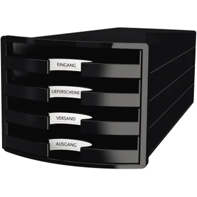 HAN Schubladenbox IMPULS 1013-13 DIN A4/C4 4Fächer offen sw HAN Schubladenbox IMPULS 1013-13 DIN A4/C4 4Fächer offen sw