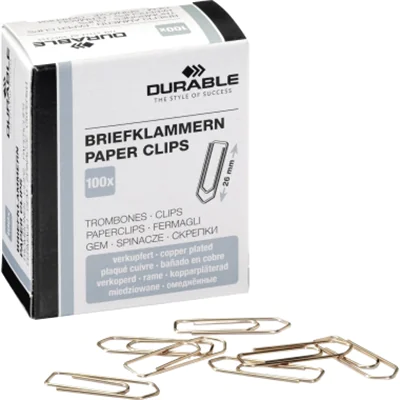 DURABLE Briefklammer 120424 26mm verkupfert 100 St./Pack. DURABLE Briefklammer 120424 26mm verkupfert 100 St./Pack.