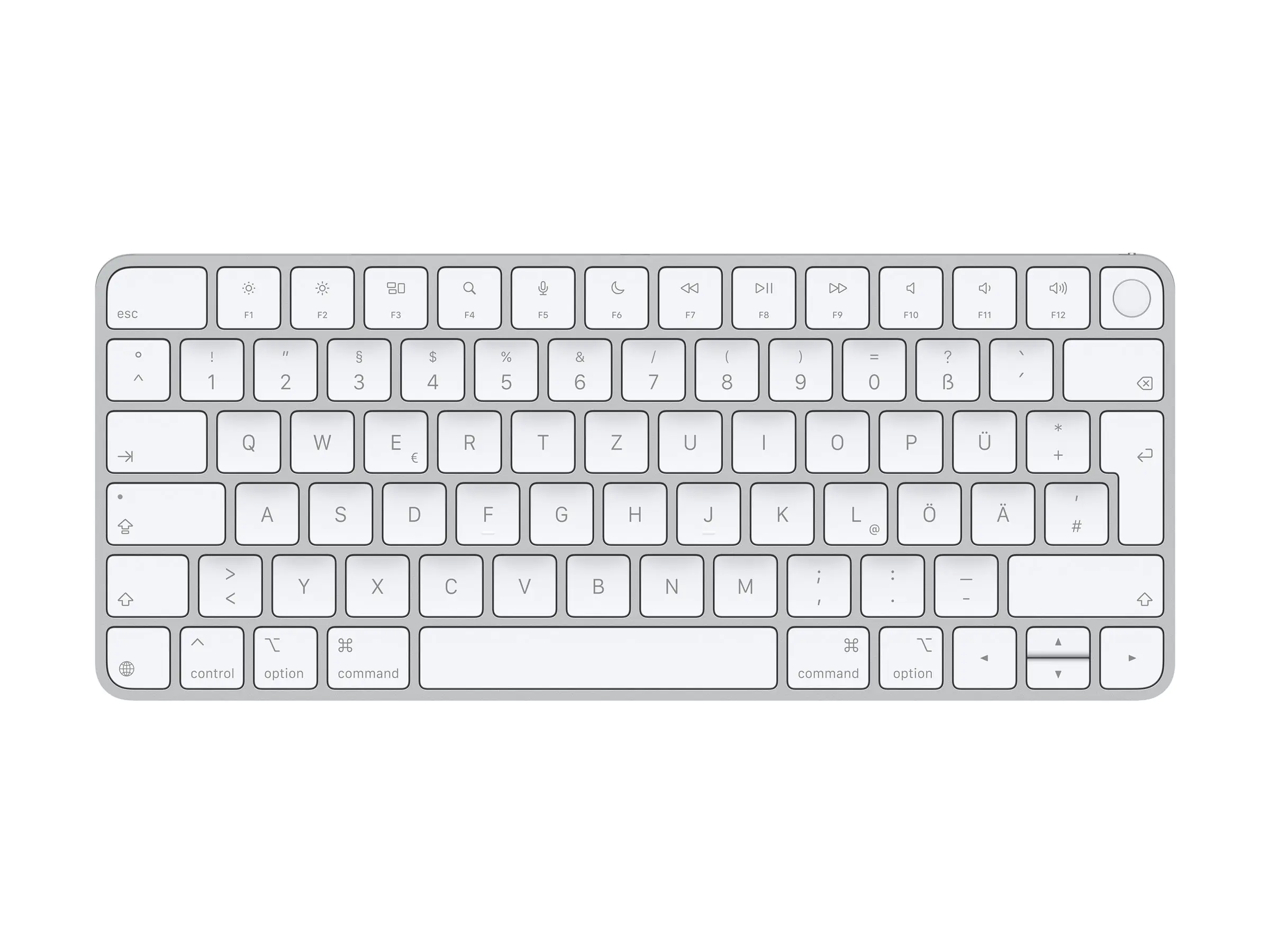 Apple Magic Keyboard with Touch ID - Tastatur - USB-C - kabellos - Bluetooth - QWERTZ - Deutsch