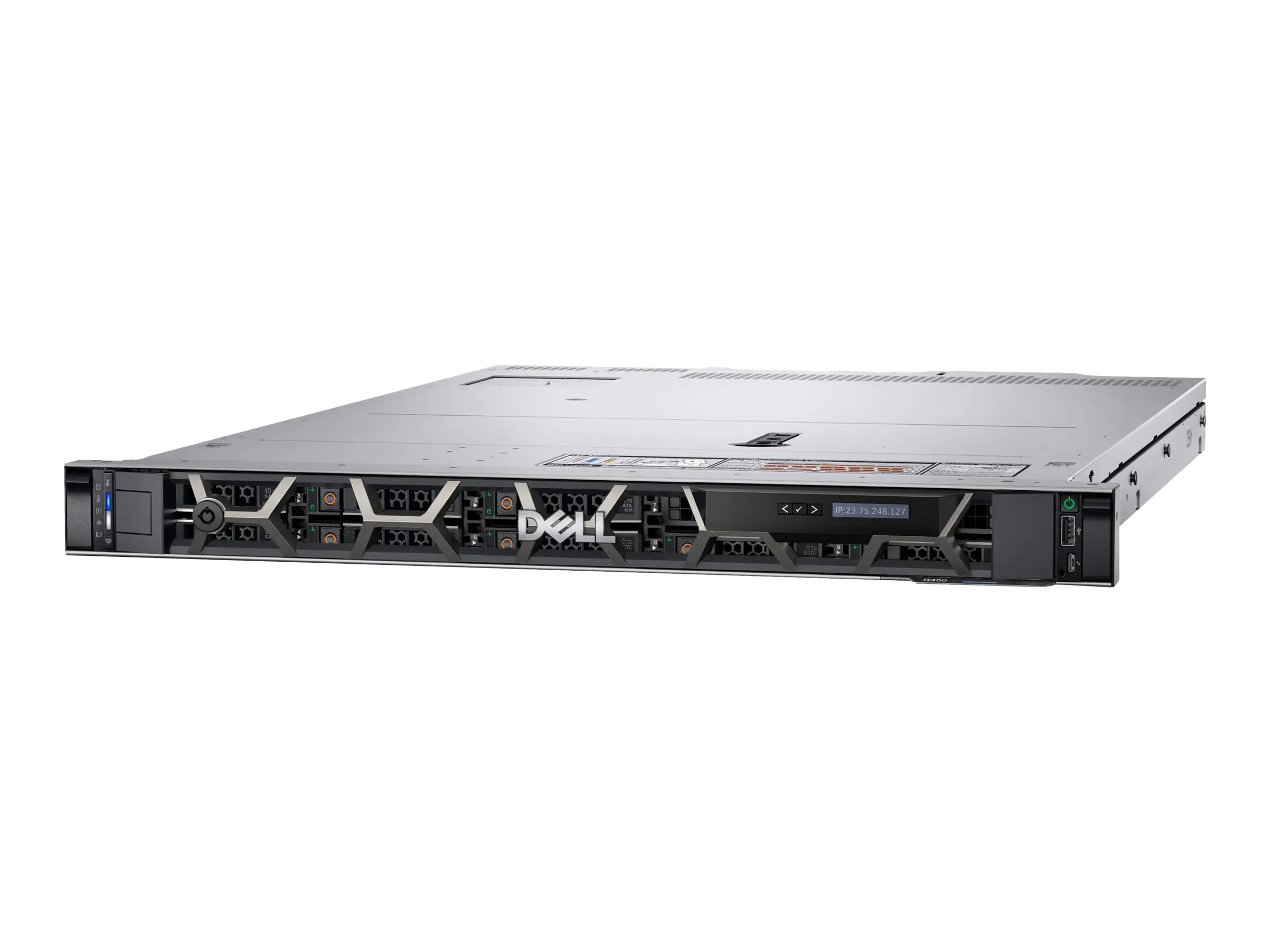 Dell PowerEdge R450 - Server - Rack-Montage - 1U - zweiweg - 1 x Xeon Silver 4314 / 2.4 GHz - RAM 32 GB - SAS - Hot-Swap 6.4 cm (2.5") Schacht/Schächte - SSD 480 GB - keine Grafiken - 1GbE - kein Betriebssystem - Monitor: keiner - Schwarz - BTP - mit 3 Ja