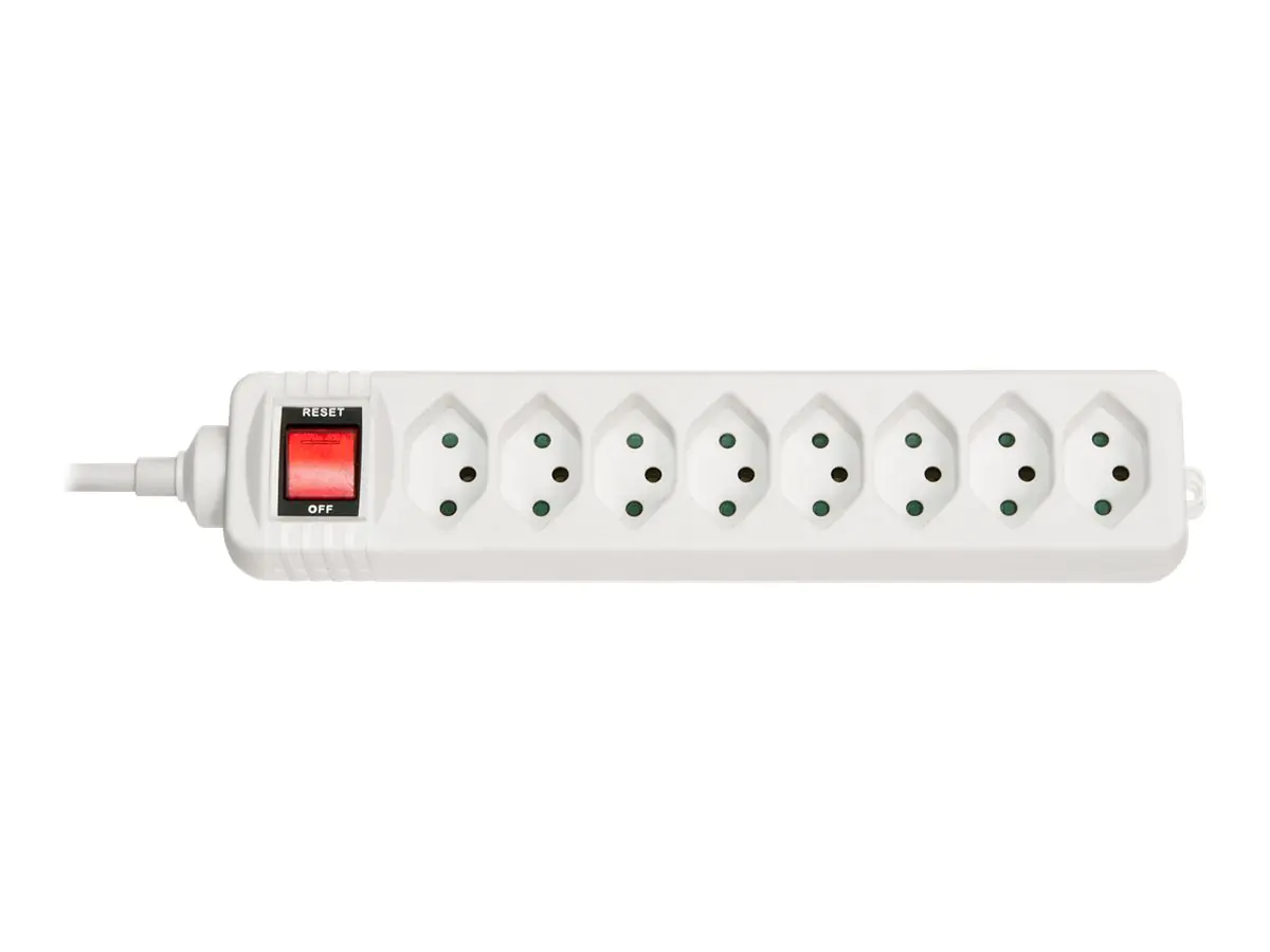 LINDY - Steckdosenleiste - 3500 Watt - Ausgangsanschlüsse: 8 - 1.4 m - Schweiz - weiß
