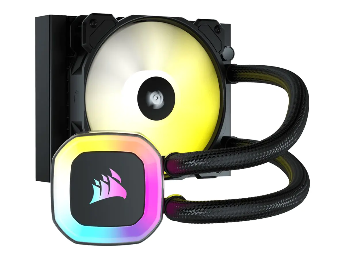 CORSAIR H55 RGB - Prozessor-Flüssigkeitskühlsystem - Kühlergröße: 120 mm - (für: LGA1156, LGA2011, LGA1150, LGA1151, AM4, LGA2066, LGA1200, LGA1700, AM5) - Kupfer - 120 mm