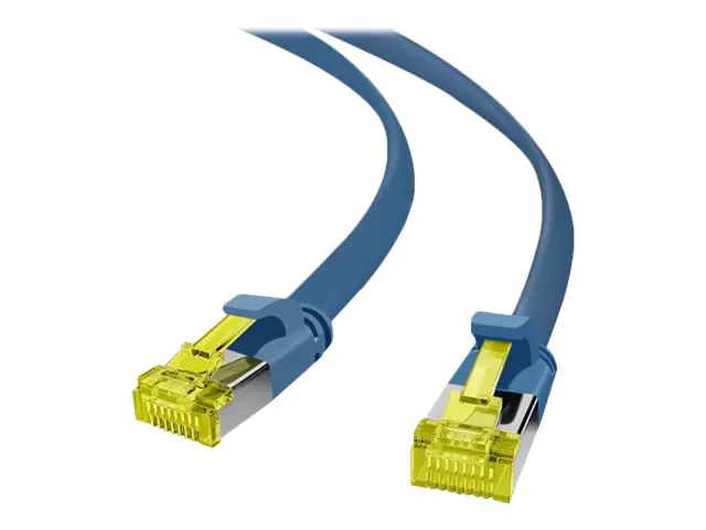 Helos Ultra Slim - Patch-Kabel - RJ-45 (M) zu RJ-45 (M) - 10 m - SFTP, PiMF - CAT 6a - IEEE 802.3af/IEEE 802.3at/IEEE 802.3bt - halogenfrei - Blau