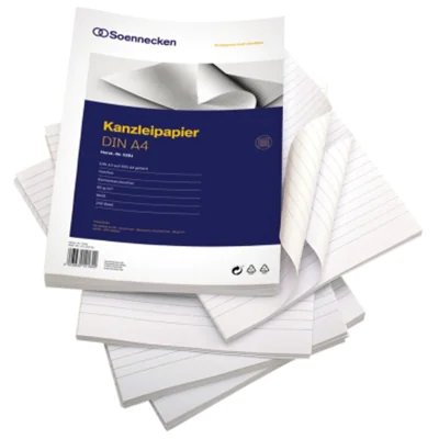 Soennecken Kanzleipapier 5281 A3/A4 o. Korrekturrand lin. 250 Bl./Pack. Soennecken Kanzleipapier 5281 A3/A4 o. Korrekturrand lin. 250 Bl./Pack.