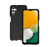 Mobilis SPECTRUM - Hintere Abdeckung für Mobiltelefon - widerstandsfähig - recycelt, antimikrobiell - Impacthane - solides Mattschwarz - für Samsung Galaxy A04s, A13 5G