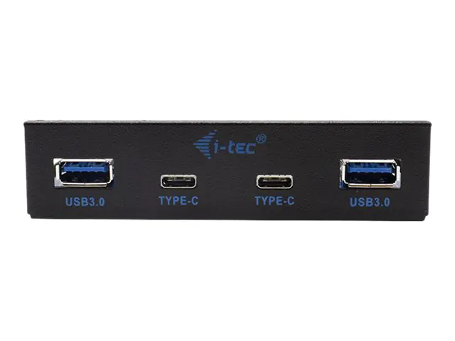 i-Tec - Anschlüsse am vorderen Bedienfeld des Speicherschachts - USB 3.0 x 2, USB-C x 2