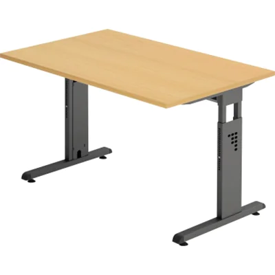 Hammerbacher Schreibtisch VOS12/6/G C-Fuß 120x80cm buche/graphit