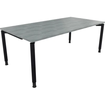 Schreibtisch Vierfuß Rundrohr B2000xT1000xH680-820 an/Beton hell Schreibtisch Vierfuß Rundrohr B2000xT1000xH680-820 an/Beton hell