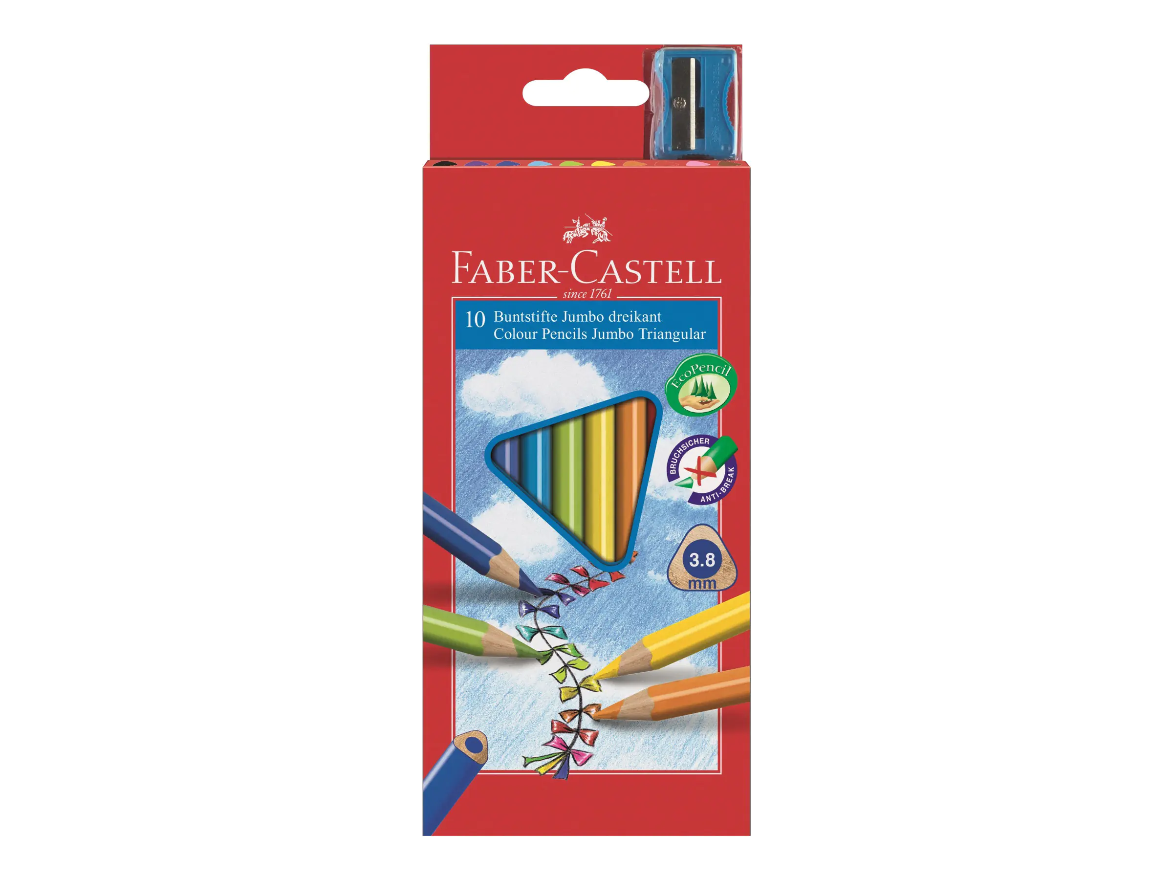 FABER-CASTELL Jumbo - Farbstift - verschiedene Farben (Packung mit 10) 116510