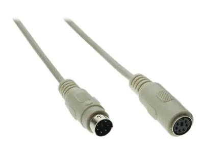 InLine - Tastatur-/Mausverlängerungskabel - PS/2 (M) zu PS/2 (W) - 5 m - beige