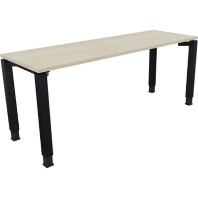 Schreibtisch Vierfuß Quadratrohr B1800xT600xH680-820 an/Akazie hell