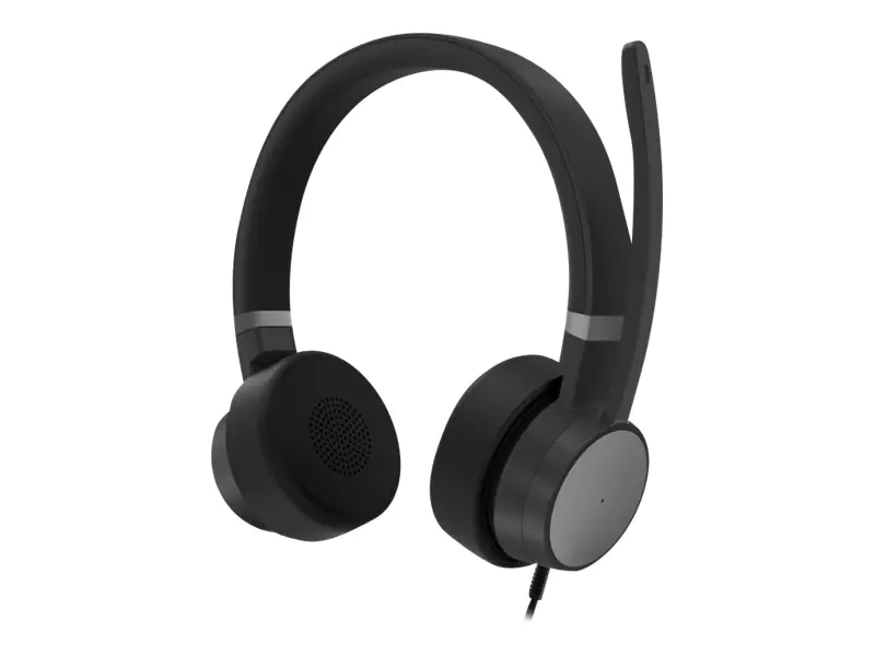Lenovo Go - Headset - On-Ear - kabelgebunden - aktive Rauschunterdrückung - USB-C - Thunder Black - Zertifiziert für Skype für Unternehmen, Zertifiziert für Microsoft Teams - für ThinkCentre M60q Chromebox; M70s Gen 3; M70t Gen 3; ThinkPad E14 Gen 3; P15v