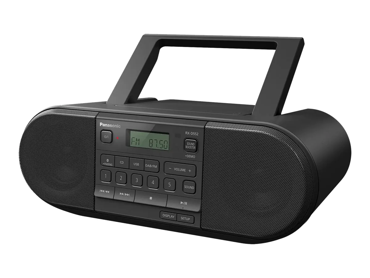 Panasonic-RX-D552 - Tragbares DAB-Radio - 20 Watt - Schwarz