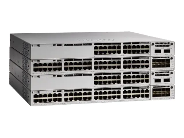 Cisco Catalyst 9300L - Network Essentials - Switch - L3 - managed - 24 x 10/100/1000 (PoE+) + 4 x Gigabit SFP (Uplink) - an Rack montierbar - PoE+ (505 W)