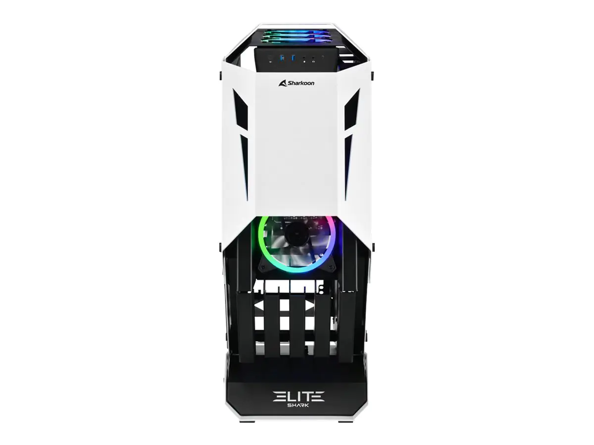 Sharkoon Elite Shark CA700 - Mid tower - ATX - Seitenteil mit Fenster (gehärtetes Glas) - keine Spannungsversorgung - USB/Audio