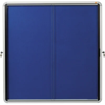 Nobo Schaukasten für den Innenbereich, Textilrückwand 12xA4, Blau, Silber, 12xA4, 1012 mm, 1040 mm, 1080 mm, 1200 mm 1902566