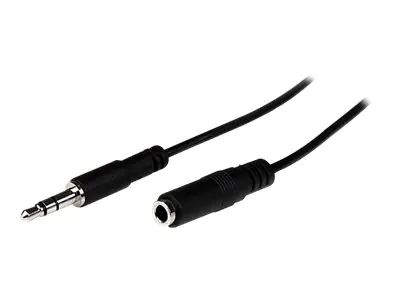 StarTech 2m 3,5mm Stereo Klinkenverlängerung / Audio-Verlängerungskabel - St/Bu - 3,5mm Klinkenkabel Verlängerung - Schwarz - Audioverlängerungskabel - mini-phone stereo 3.5 mm weiblich zu mini-phone stereo 3.5 mm männlich - 2 m - Schwarz