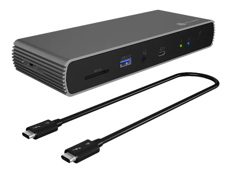 ICY BOX IB-DK8801-TB4 - Dockingstation - USB-C / Thunderbolt 4 - HDMI, DP - 1GbE - 135 Watt ICY BOX IB-DK8801-TB4 - Dockingstation - USB-C / Thunderbolt 4 - HDMI, DP - 1GbE - 135 Watt