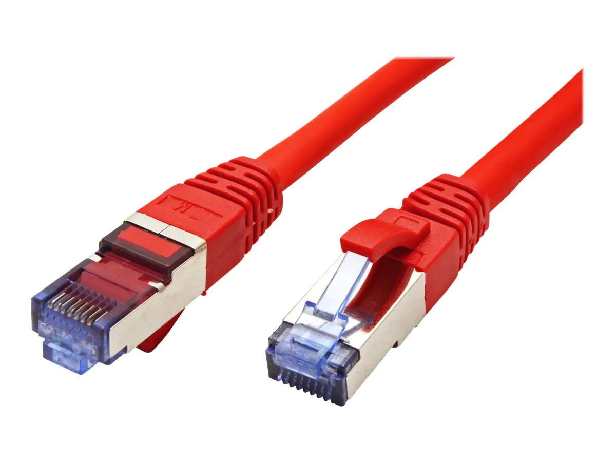 VALUE - Patch-Kabel - RJ-45 (M) zu RJ-45 (M) - 30 cm - SFTP, PiMF - CAT 6a - geformt - Rot VALUE - Patch-Kabel - RJ-45 (M) zu RJ-45 (M) - 30 cm - SFTP, PiMF - CAT 6a - geformt - Rot