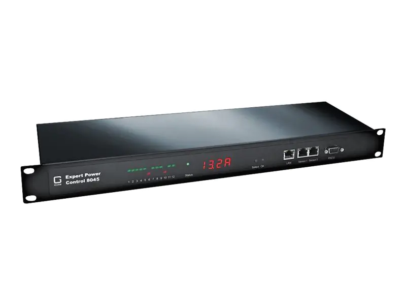 GUDE 8035 Series Expert Power Control NET - Power Control Unit (Rack - einbaufähig) - Wechselstrom 230 V - 3600 Watt - Ethernet 10/100, serial - Ausgangsanschlüsse: 8 - 48.3 cm (19") - Schwarz