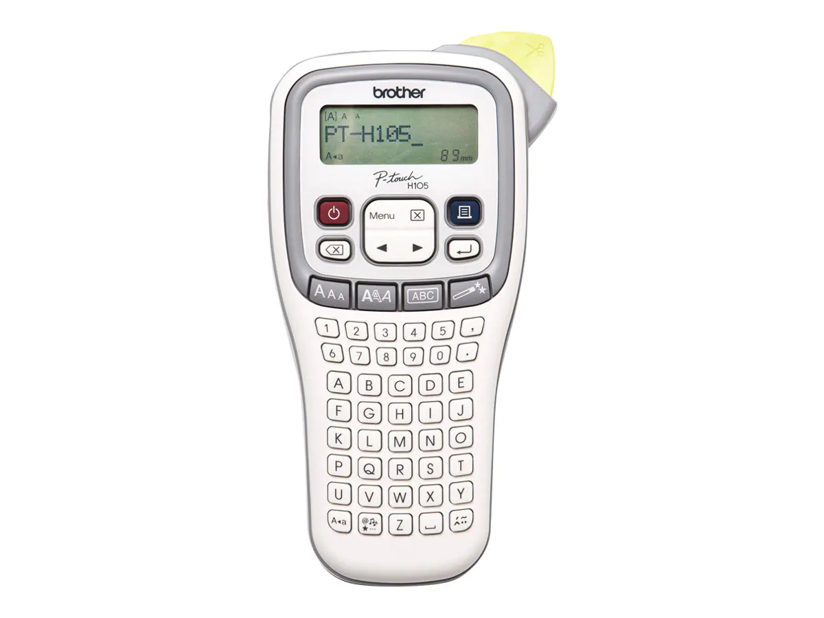 Brother P-Touch PT-H105 - Beschriftungsgerät - s/w - Thermotransfer - Rolle (1,2 cm) - 180 dpi - bis zu 20 mm/Sek. - Cutter - 2-zeiliger Druck