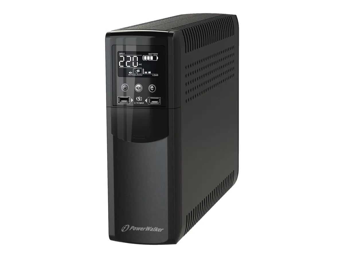 PowerWalker VI 600 CSW - USV - Wechselstrom 170 - 280 V - 360 Watt - 600 VA - 7 Ah - USB - Ausgangsanschlüsse: 4