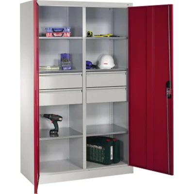 C+P Werkzeugschrank 89313042S10037 6Bd. 4Sch. 1950x1200x500mm lgr/rrt C+P Werkzeugschrank 89313042S10037 6Bd. 4Sch. 1950x1200x500mm lgr/rrt