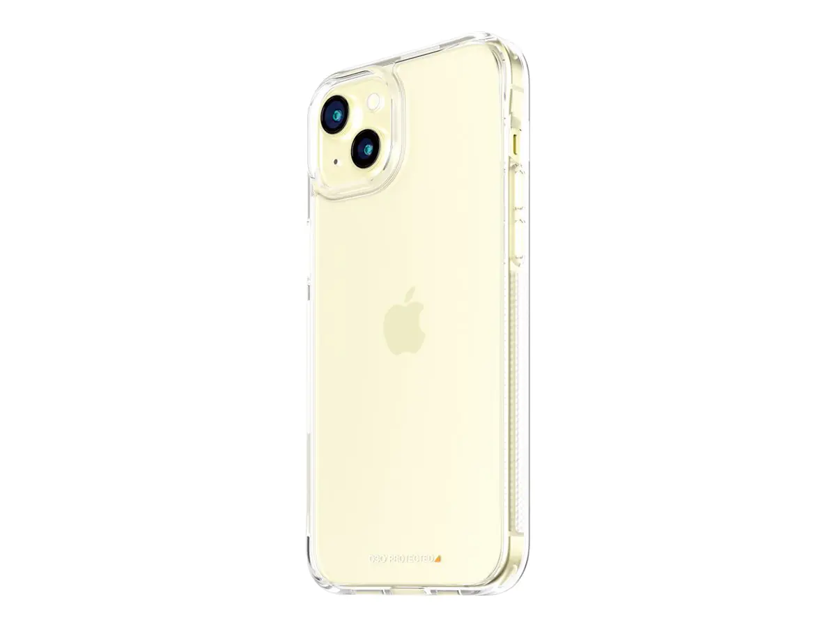 PanzerGlass HardCase - Clear Edition - hintere Abdeckung für Mobiltelefon - mit D3O - fettabweisende Beschichtung, D3O Bio, 100 % recycelter Polycarbonat-Kunststoff - klar - für Apple iPhone 15 Plus