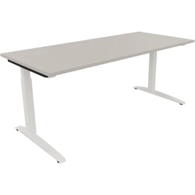 Schreibtisch Kufe Einzels. Quadrat B1800xT800xH650-850 ws/Lichtgrau Schreibtisch Kufe Einzels. Quadrat B1800xT800xH650-850 ws/Lichtgrau