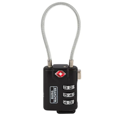 BURG-WÄCHTER Kofferschloss TSA 74 30 Zahlenkombinationsschloss 32,8 x 99,4 x 13,8 mm (B x H x T) 131mm Zink-Druck-Guss schwarz