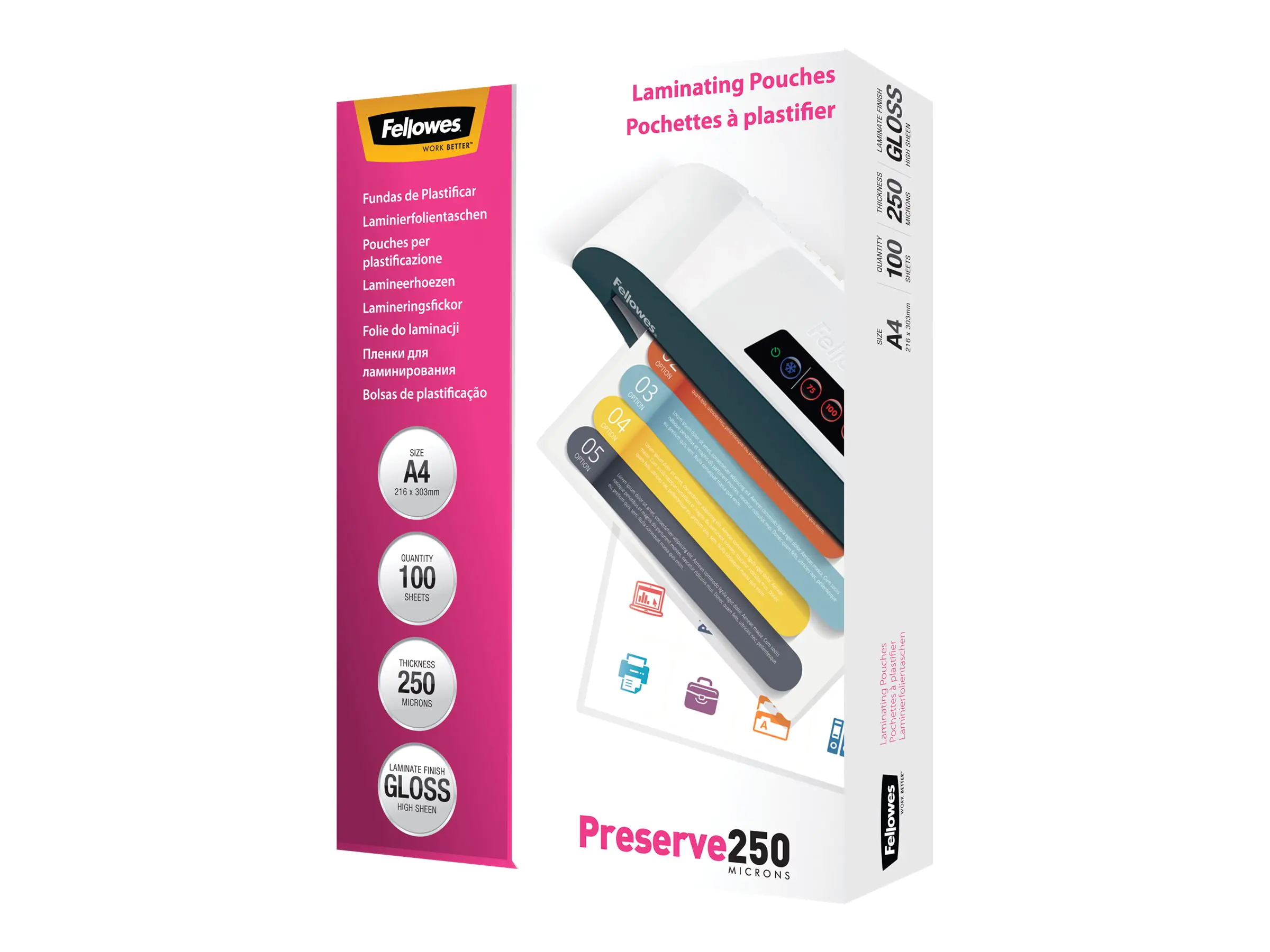 Fellowes Laminierfolie Capture 125 Mikron 5306302 54x86 100 St./Pack.