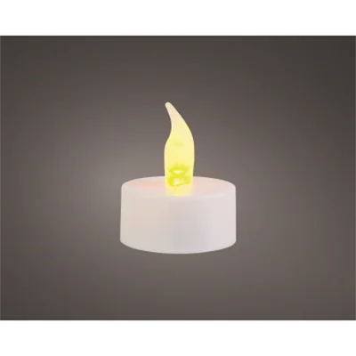LUMINEO LED Teelicht 3,8 x 4,6 cm (Ø x H) 72h Plastik weiß 6 St./Pack.