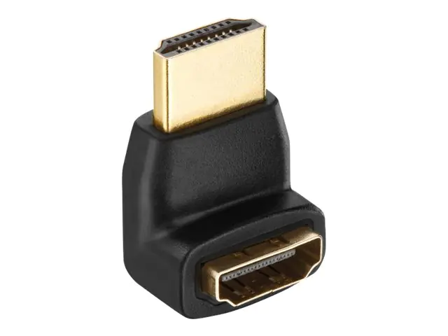Helos - HDMI-Adapter - HDMI männlich zu HDMI weiblich gewinkelt - Schwarz - 1080p-Unterstützung Helos - HDMI-Adapter - HDMI männlich zu HDMI weiblich gewinkelt - Schwarz - 1080p-Unterstützung