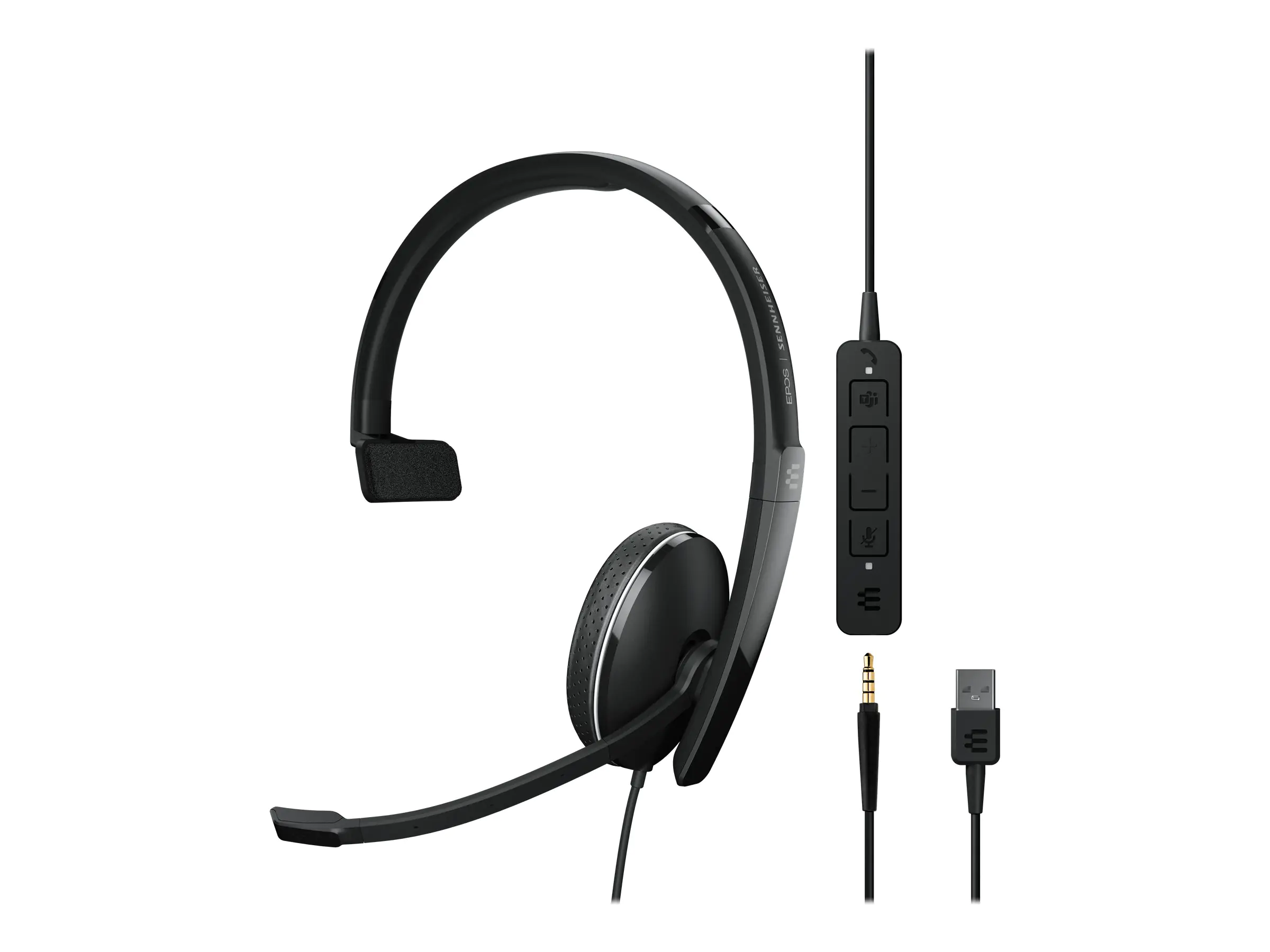 EPOS ADAPT 135T USB II - ADAPT 100 Series - Headset - On-Ear - kabelgebunden - USB, 3,5 mm Stecker - Schwarz - Zertifiziert für Microsoft Teams, optimiert für UC
