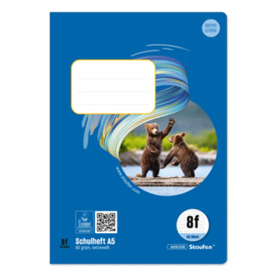 Staufen Schulheft Style DIN A5 rautiert mit Rand 8f 16 Bl.