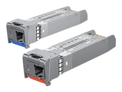 Ubiquiti UACC-OM-SM-10G-S-20 - SFP (Mini-GBIC)-Transceiver-Modul - 10GbE - 10GBASE-BiDi - LC Single-Modus - bis zu 10 km - 1270 nm / 1330 nm (Packung mit 20)