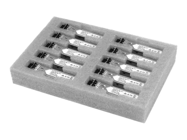 StarTech Gigabit LWL SFP Transceiver Modul - HP J4858C kompatibel - MM LC mit DDM - 550m - 1000Base-SX - 10er Pack - SFP (Mini-GBIC)-Transceiver-Modul (gleichwertig mit: HP J4858C) - GigE - 1000Base-SX - LC Multi-Mode - bis zu 550 m - 850 nm (Packung mit