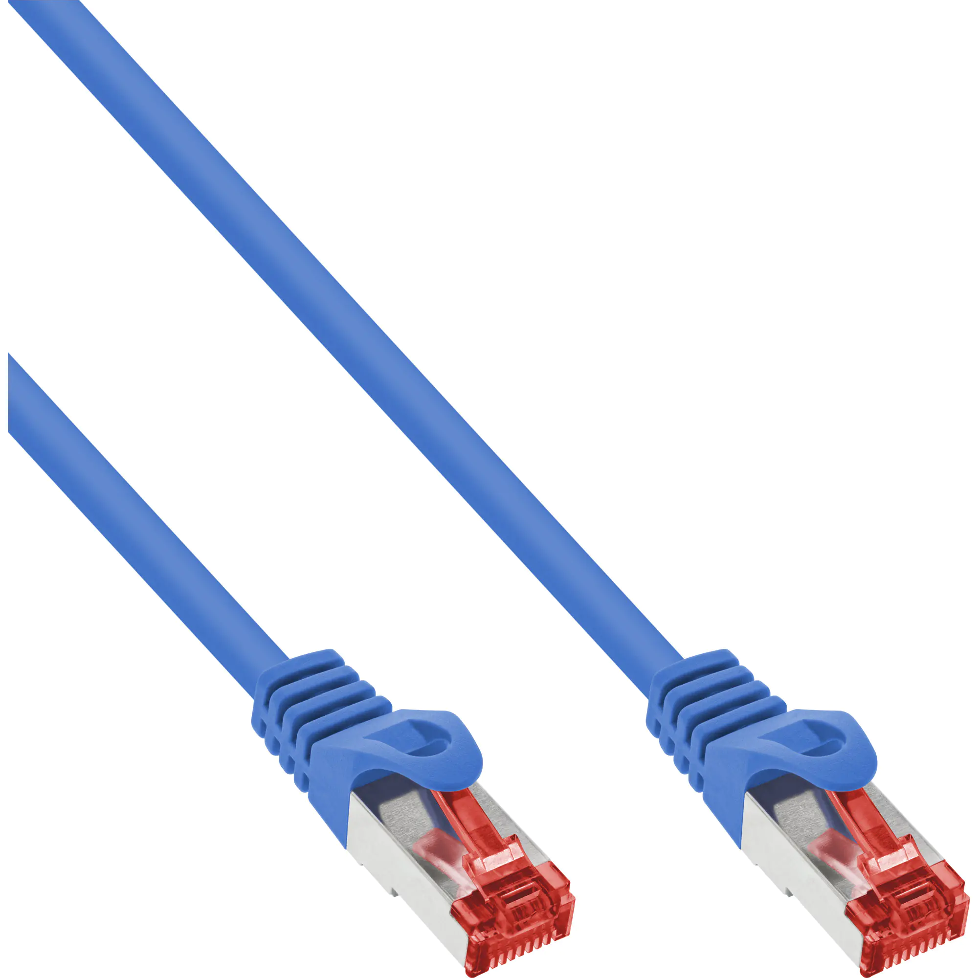 InLine - Patch-Kabel - RJ-45 (M) bis RJ-45 (M) - 3 m - SFTP, PiMF - CAT 6 - geformt, ohne Haken - Blau