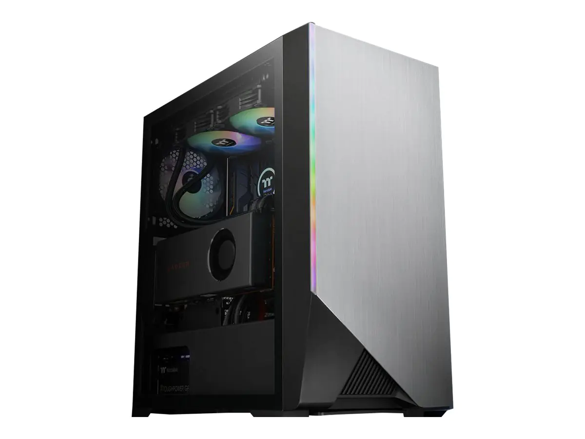 Thermaltake H550 TG ARGB - Tempered Glass ARGB Edition - Tower - Seitenteil mit Fenster (gehärtetes Glas) - keine Spannungsversorgung (PS/2) - Schwarz - USB/Audio