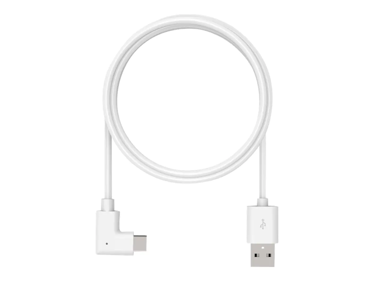 Compulocks 6ft 2.0 USB-A to 90-Degree USB-C Charging Cable Right Angle - USB-Kabel - USB (M) gerade zu 24 pin USB-C (M) nach rechts abgewinkelt - 1.83 m - weiß - für Compulocks Space Galaxy Tab A 8.4", Space Galaxy Tab S6, Space Kiosk, Space Rise