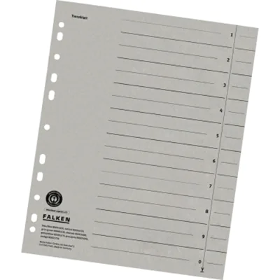 Falken Trennblatt DIN A4 Manilakarton grau schwarz