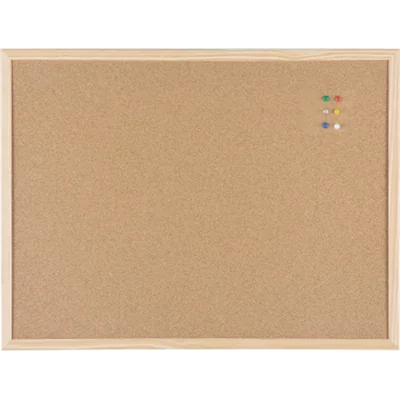 Bi-office Pinnwand Basic Maße der Oberfläche: 60 x 45 cm (B x H) Schrauben, Dübel Kork Material des Rahmens: Kiefernholz braun
