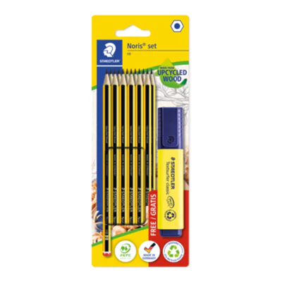 STAEDTLER 120 BK12P1, HB, Schwarz, Gelb, Hexagonal, PEFC, Sichtverpackung, 12 Stück(e)