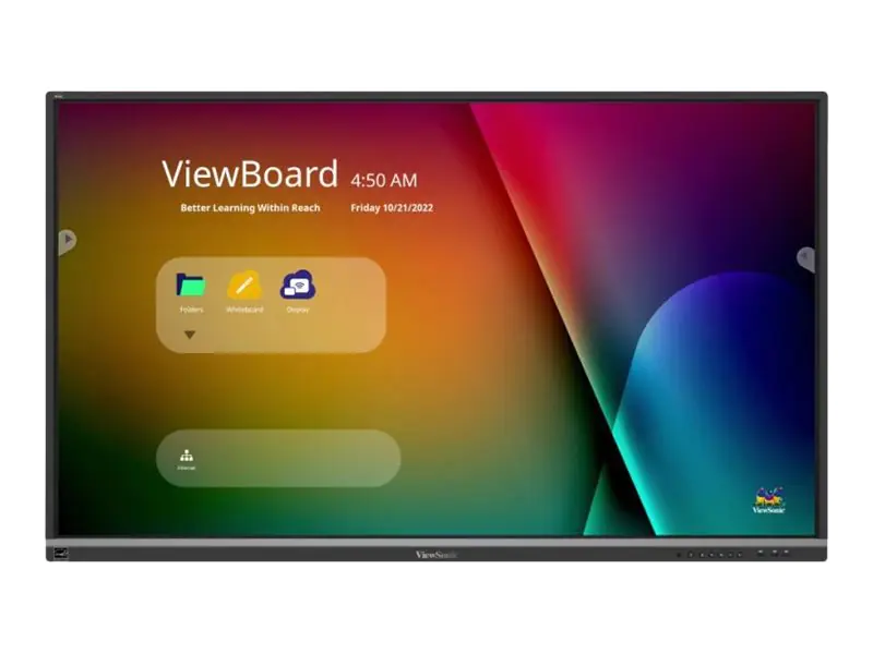 ViewSonic ViewBoard IFP6550-5 - 165 cm (65") Diagonalklasse IFP50-5 Series LCD-Display mit LED-Hintergrundbeleuchtung - interaktiv - mit Touchscreen (Multi-Touch) / optionaler Slot-in-PC - 4K UHD (2160p) 3840 x 2160 - direkt beleuchtete LED